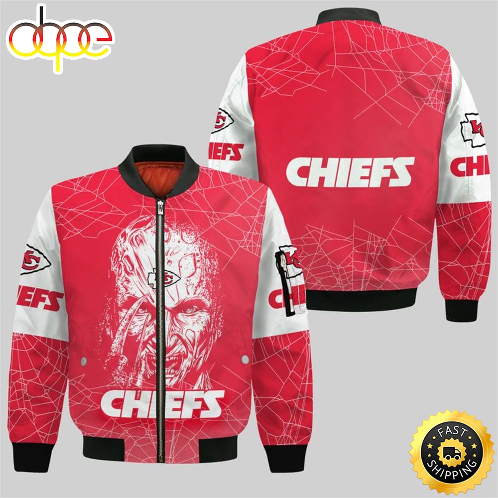 Kansas City Chiefs Freddy Krueger Hallowen Bomber Jacket