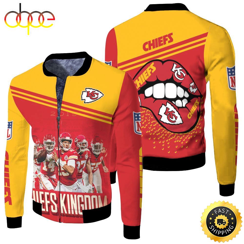 Kansas City Chiefs Kingdom Afc West Division Champions Division Super Bowl 2023 Fleece Bomber Jacket