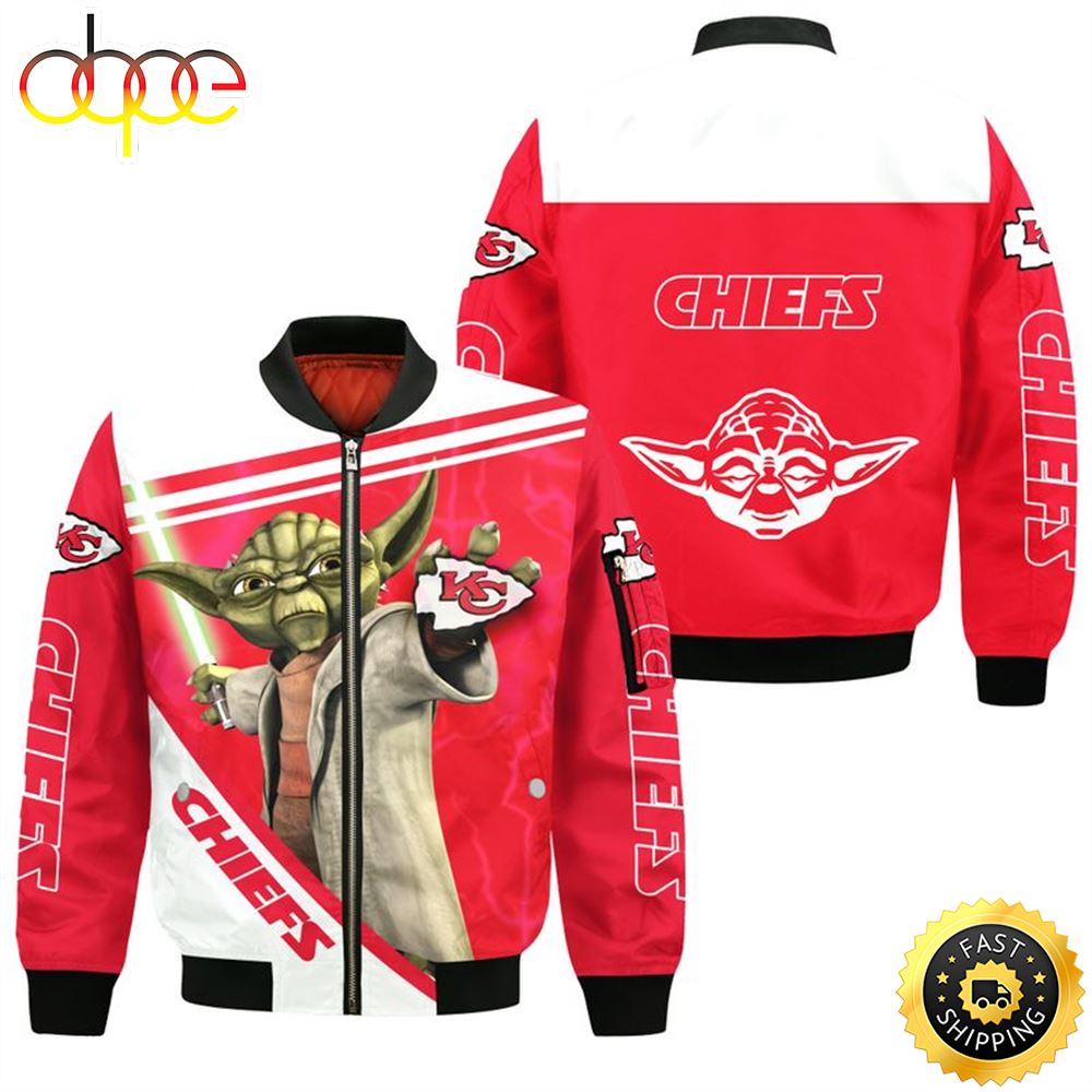 Kansas City Chiefs Yoda All Over Print Bomber Jacket