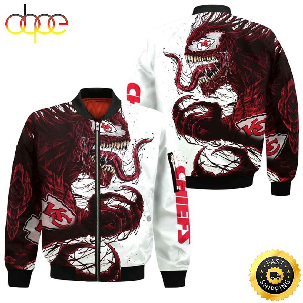 NFL Kansas City Chiefs All Over Print Bomber Jackets 3D Fans
