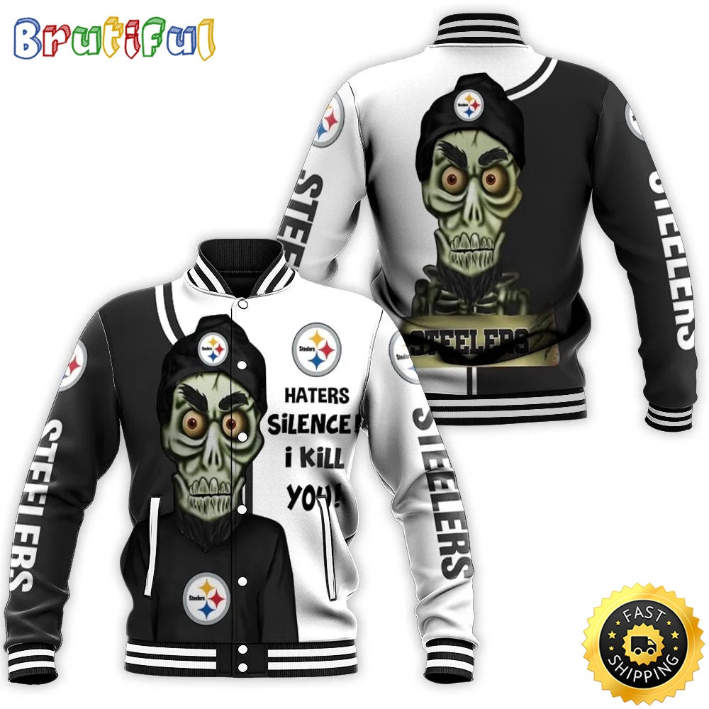 Pittsburgh Steelers Baseball Jacket Haters I Kill You