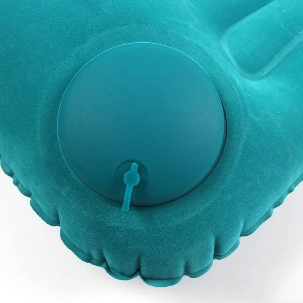 Portable Camping Air Inflatable Pillow Ultralight Travel Hiking Air Sleeping Pillow for Neck and Lumbar Support Travel Pillow