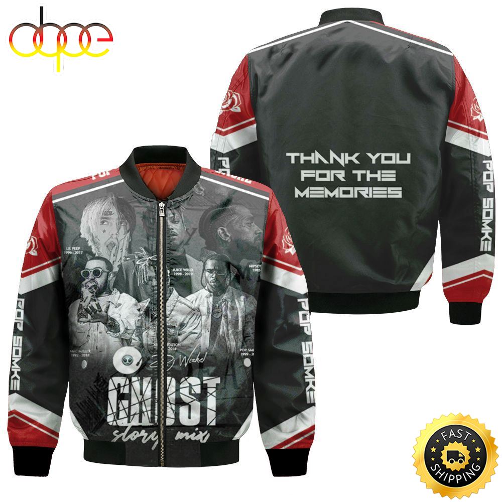 Thank For Memories Legend Hip Hop Never Die Pop Smoke Lil Peep Mac Miller Juice Wrld Xxxtentation Nipsey Hussle Bomber Jacket